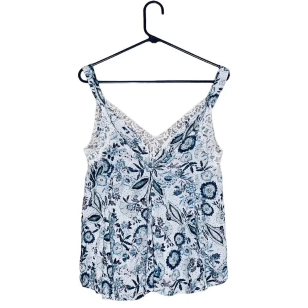 INTIMATELY FREE PEOPLE Eyelash Lace Trim Floral Cami - Size XS